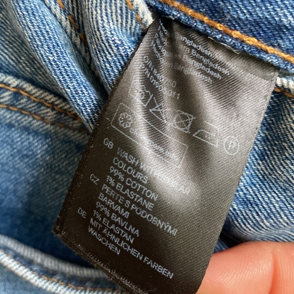 H&M Jeans 31/32 Slim Low Waist Light wash - Picture 5 of 7